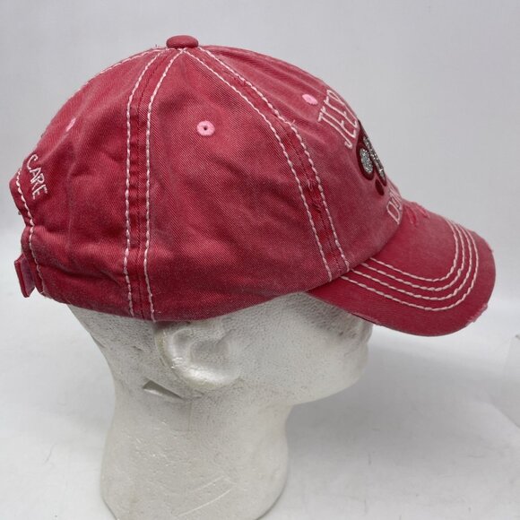 Kbethos "Jeep Hair Don't Care" Baseball Cap NWT Women Pink Distressed - Picture 3 of 6